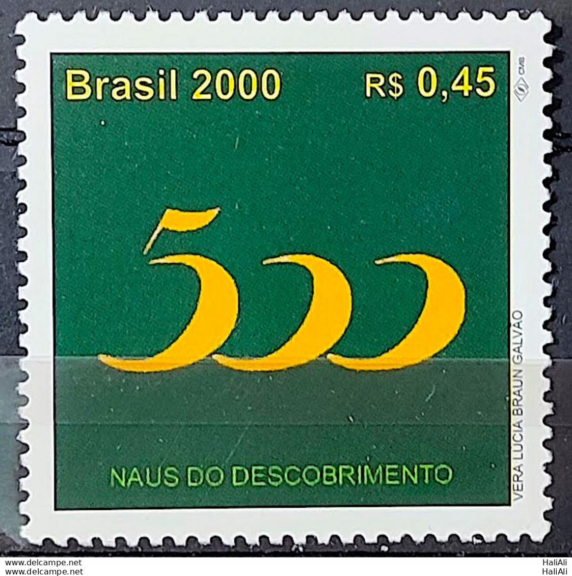 C 2264 Brazil Stamp 500 Years Discovery Of Brazil 2000 Ship - Unused Stamps