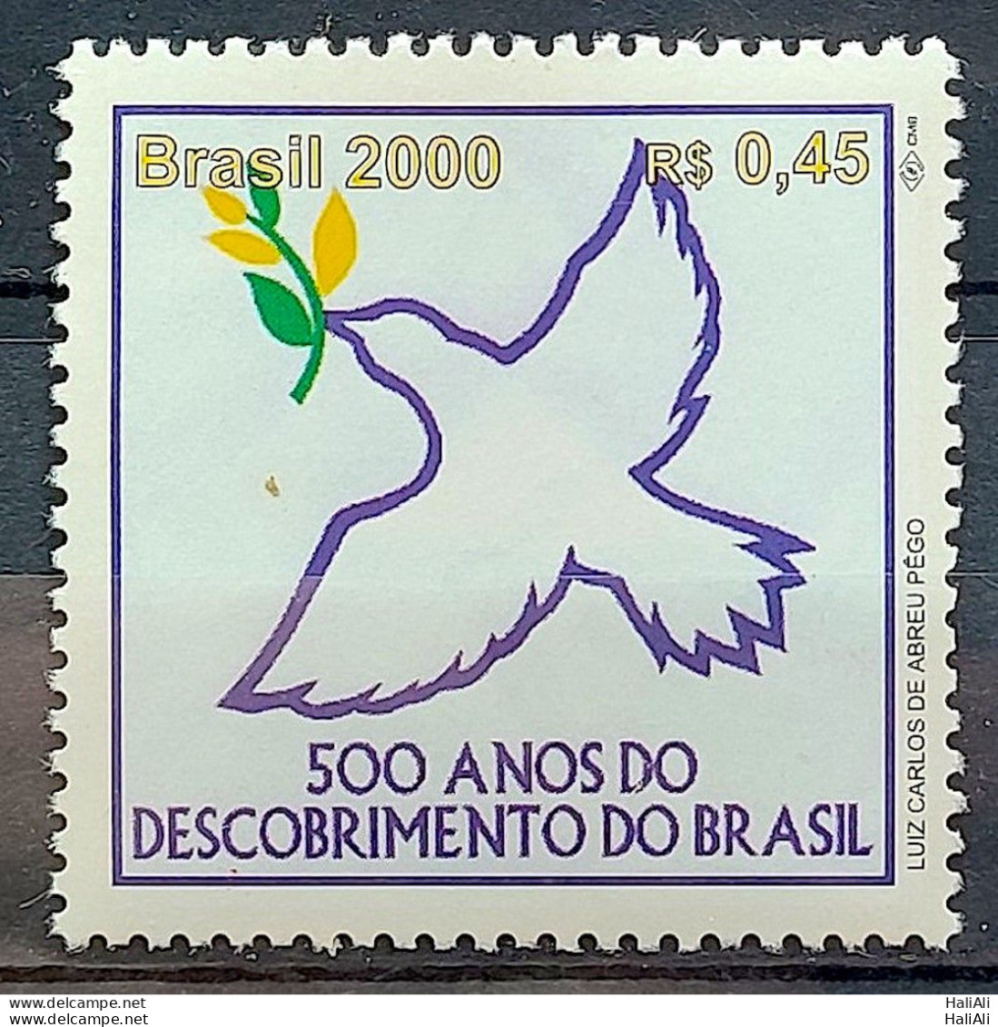 C 2262 Brazil Stamp 500 Years Discovery Of Brazil 2000 Dove Clm - Ungebraucht