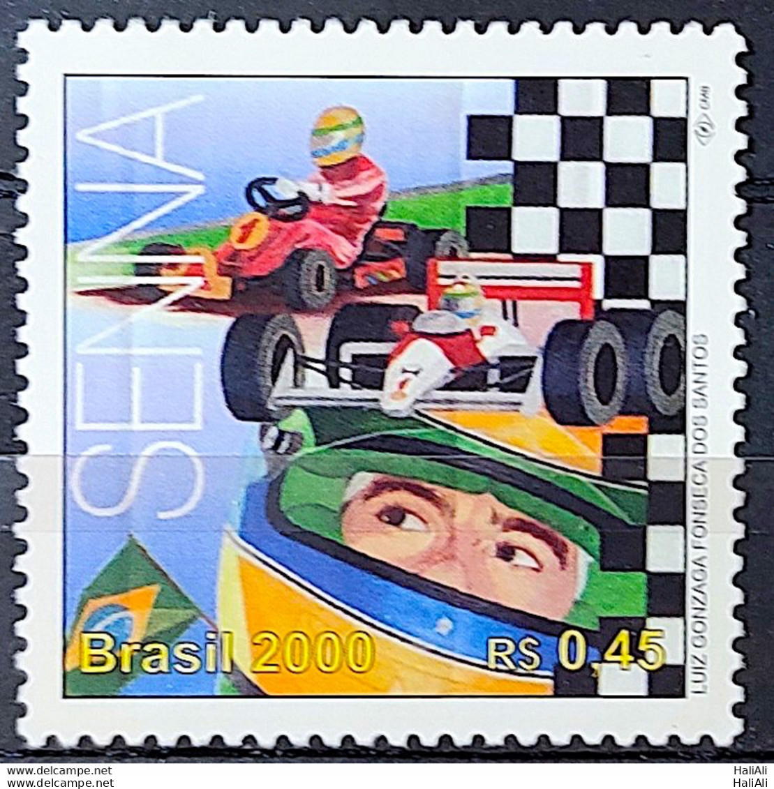 C 2259 Brazil Stamp 500 Years Discovery Of Brazil 2000 Ayrton Senna Car Formula 1 Kart - Nuovi