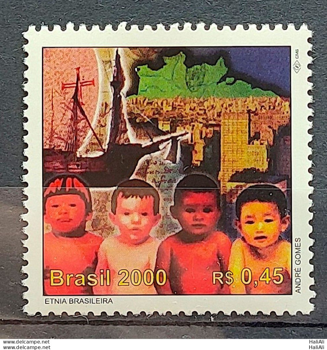C 2258 Brazil Stamp 500 Years Discovery Of Brazil 2000 Ethnicity Child Map Ship Clm - Neufs