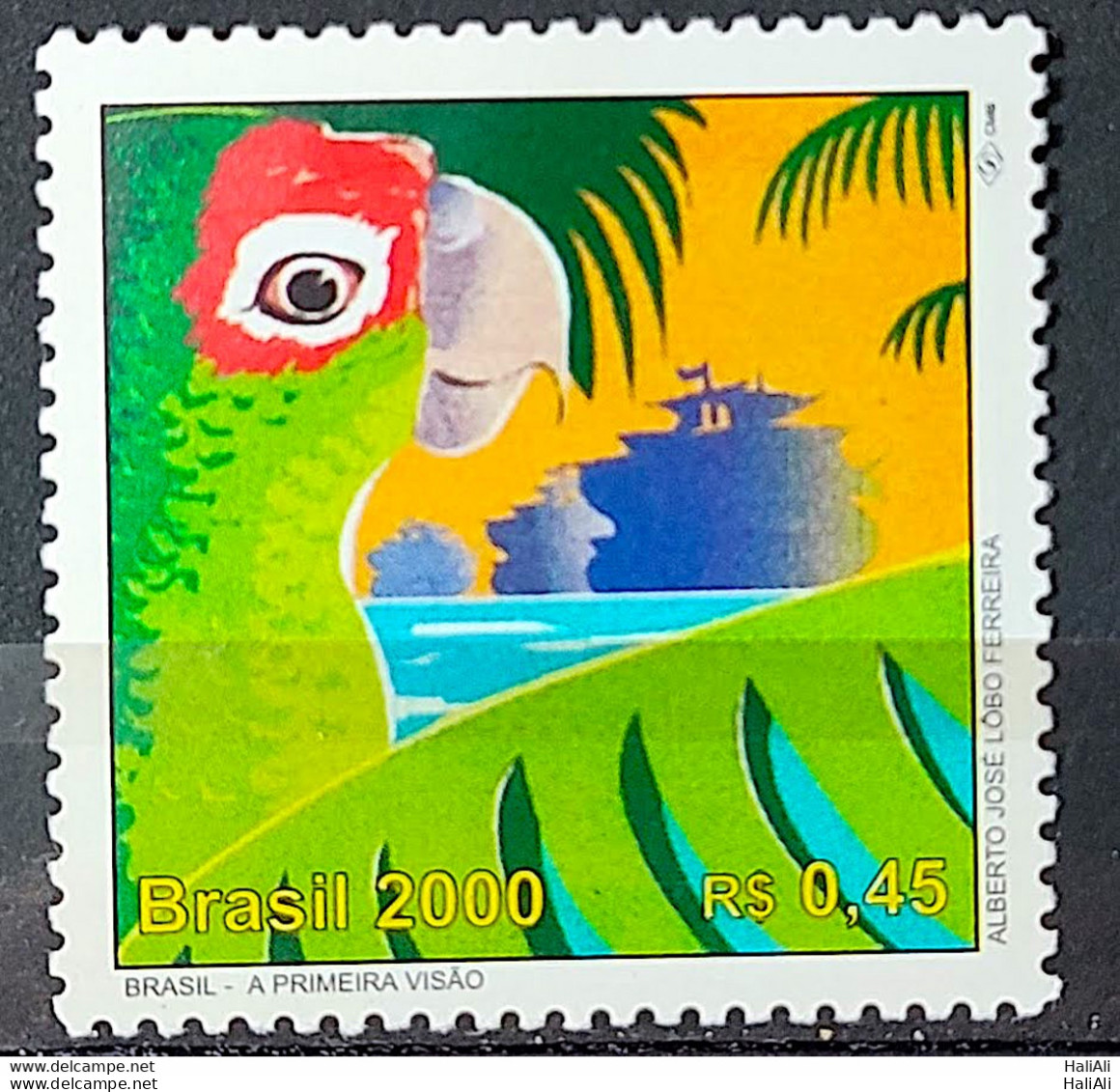 C 2257 Brazil Stamp 500 Years Discovery Of Brazil 2000 Papagaio Birds Ship - Ungebraucht