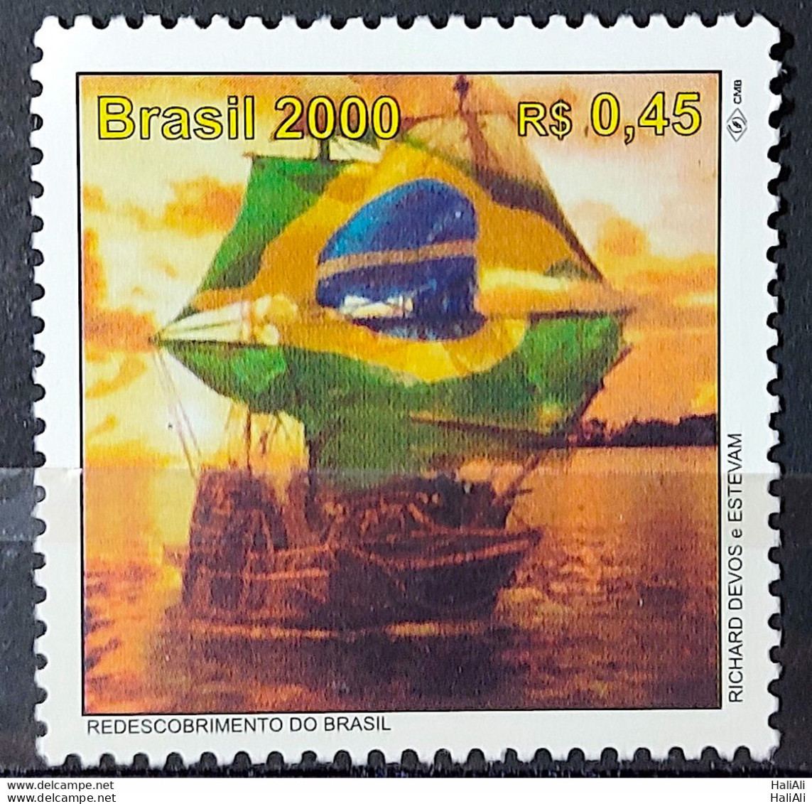 C 2255 Brazil Stamp 500 Years Discovery Of Brazil 2000 Ship Flag - Unused Stamps