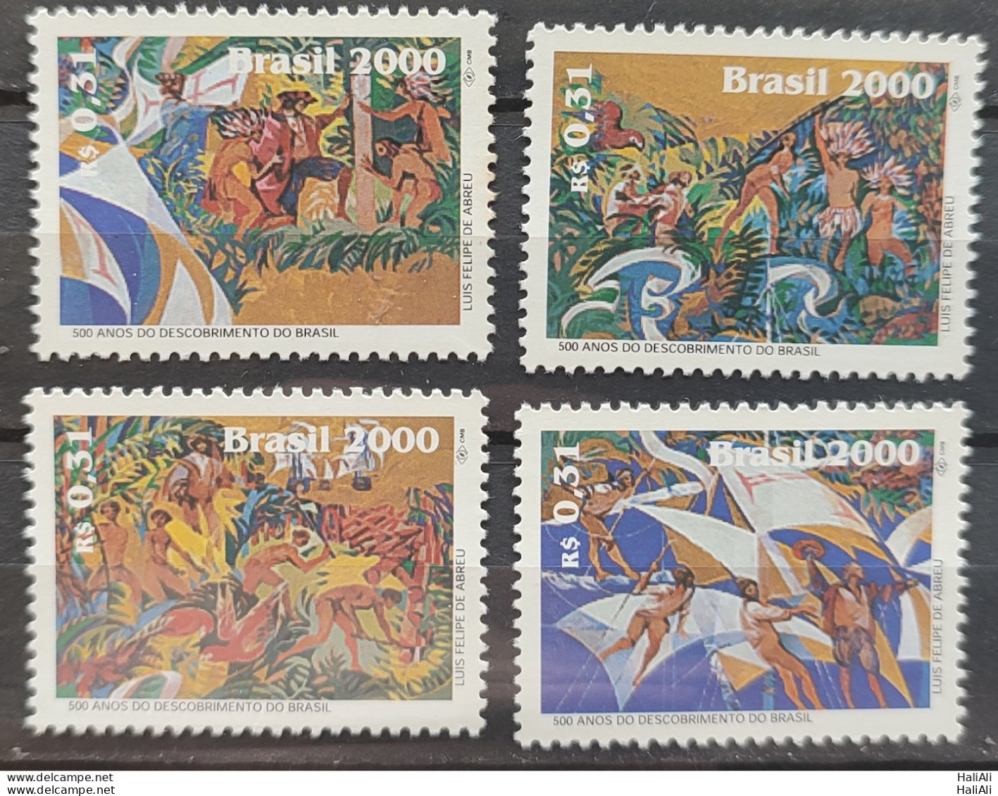 C 2250 Brazil Stamp Discovery Of Brazil Índio Art Portugal 2000 Separate - Ungebraucht