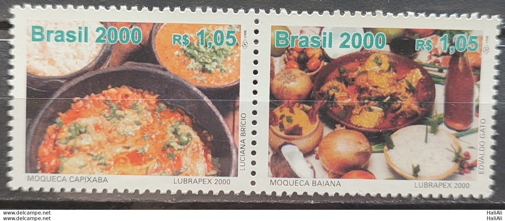 C 2246 Brazil Stamp Typical Dishes Moqueca Gastronomy 2000 Complete Series - Ongebruikt