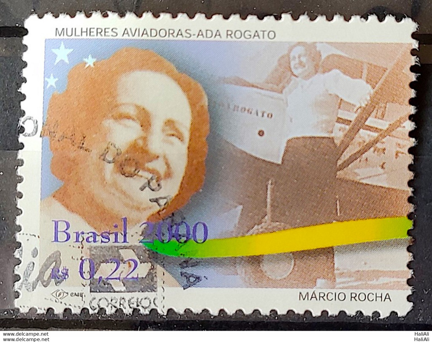 C 2243 Brazil Stamp Airplane Women 2000 Ada Rogato Circulated 1 - Oblitérés