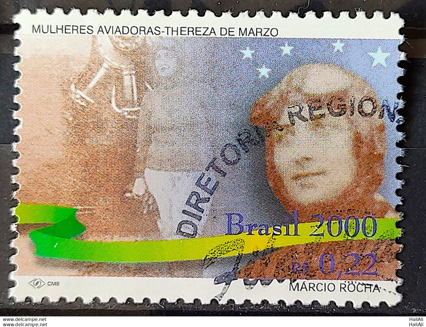 C 2244 Brazil Stamp Airplane Women 2000 Thereza De Marzo Circulated 1 - Usati