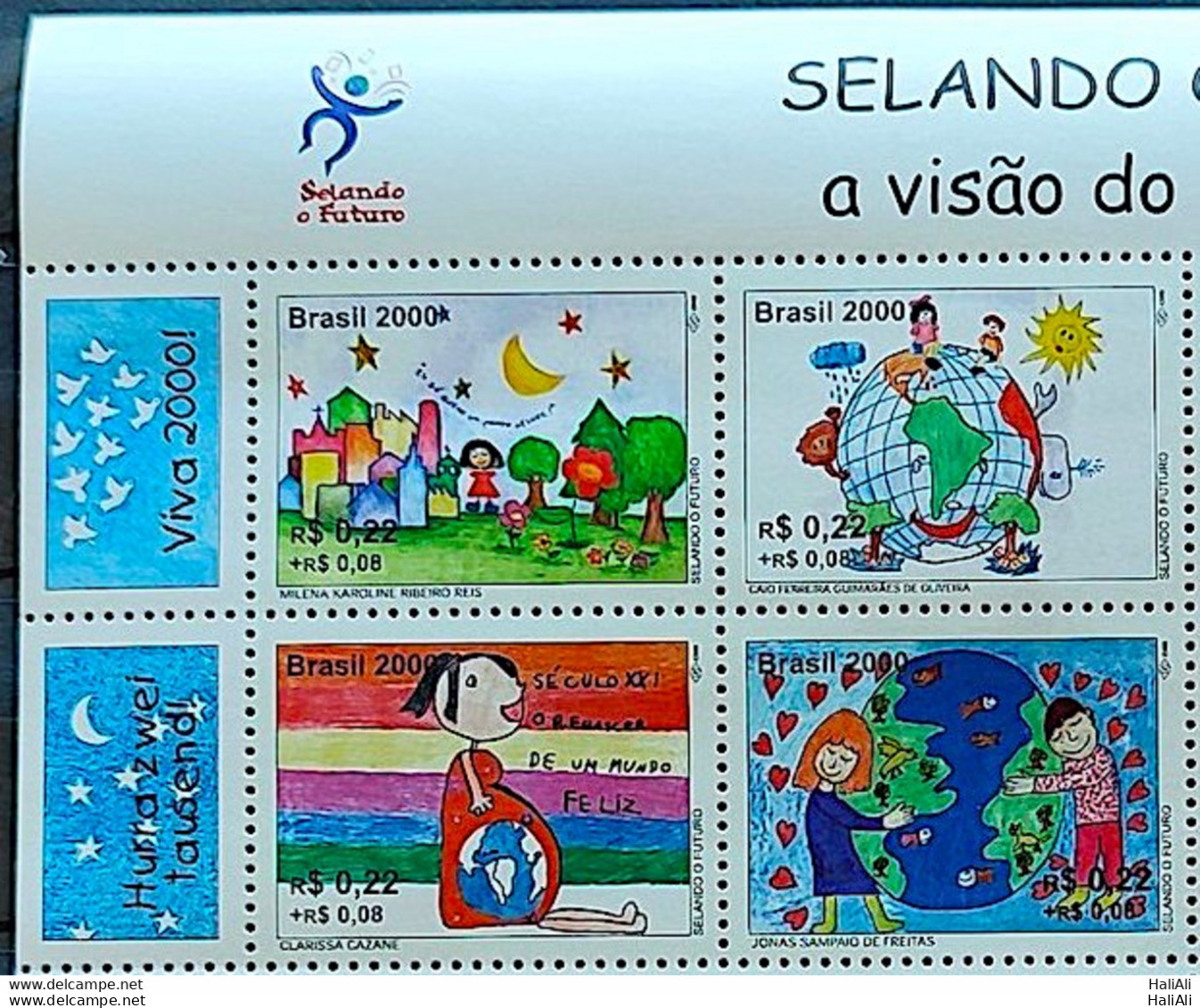 C 2238 Brazil Stamp Future Map Star Sun 2000 Vignette 1 - Unused Stamps