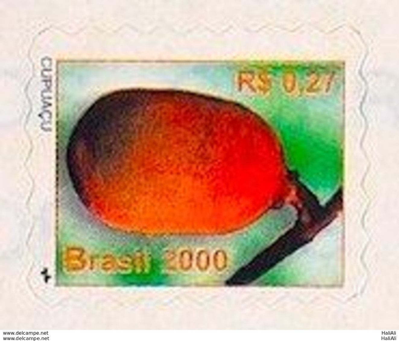 Brazil Regular Stamp RHM 791 B2 Fruit Cupuaçu Perce In Wave 2000 - Ongebruikt