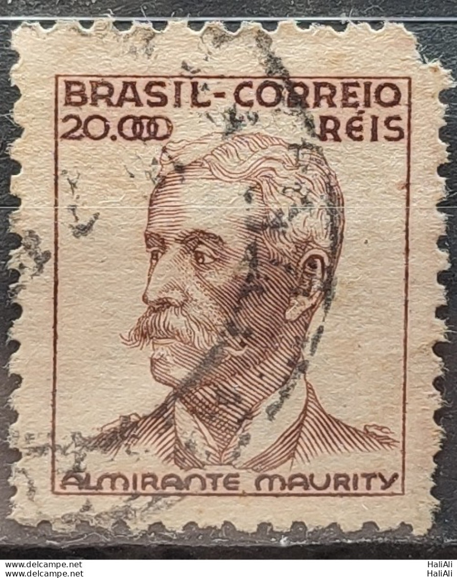 Brazil Regular Stamp RHM 384 Granddaughter Almirante Maurity Militar 20000 Reis Filigree Q 1943 Circulated 5 - Used Stamps