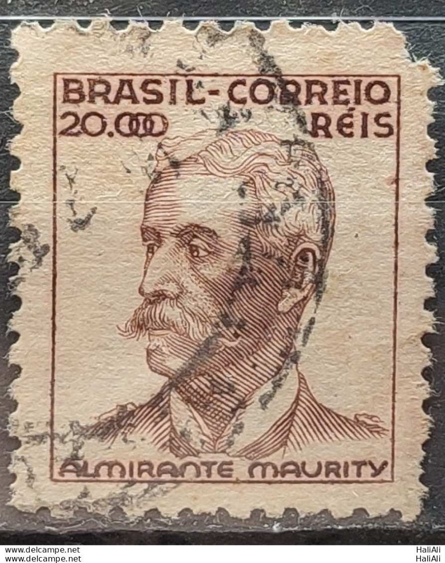 Brazil Regular Stamp RHM 384 Granddaughter Almirante Maurity Militar 20000 Reis Filigree Q 1943 Circulated 5 - Gebraucht