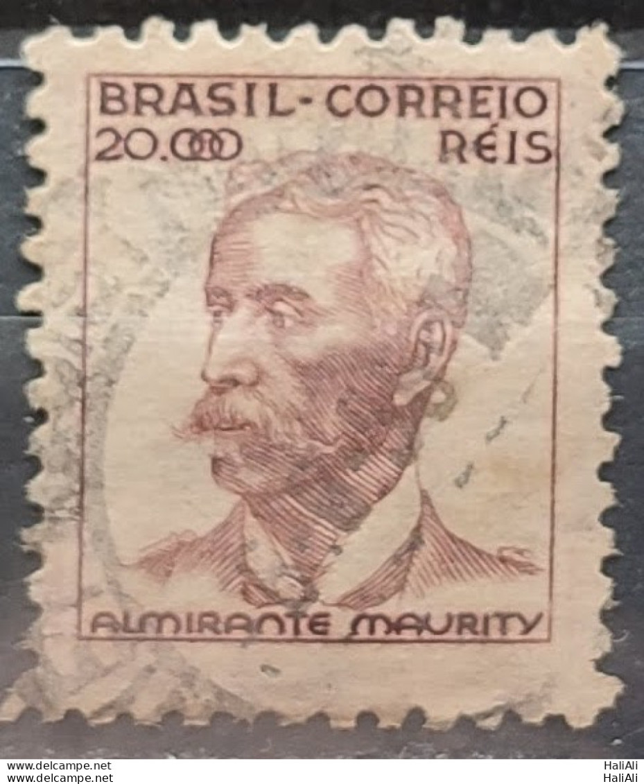 Brazil Regular Stamp RHM 384 Granddaughter Almirante Maurity Militar 20000 Reis Filigree Q 1943 Circulated 2 - Gebraucht