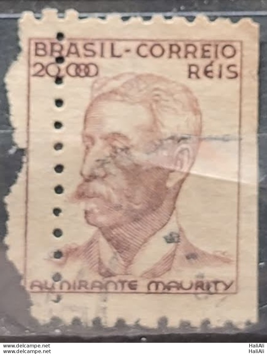 Brazil Regular Stamp RHM 384 Granddaughter Almirante Maurity Militar 20000 Reis Filigree Q 1943 Circulated 1 Variety - Used Stamps