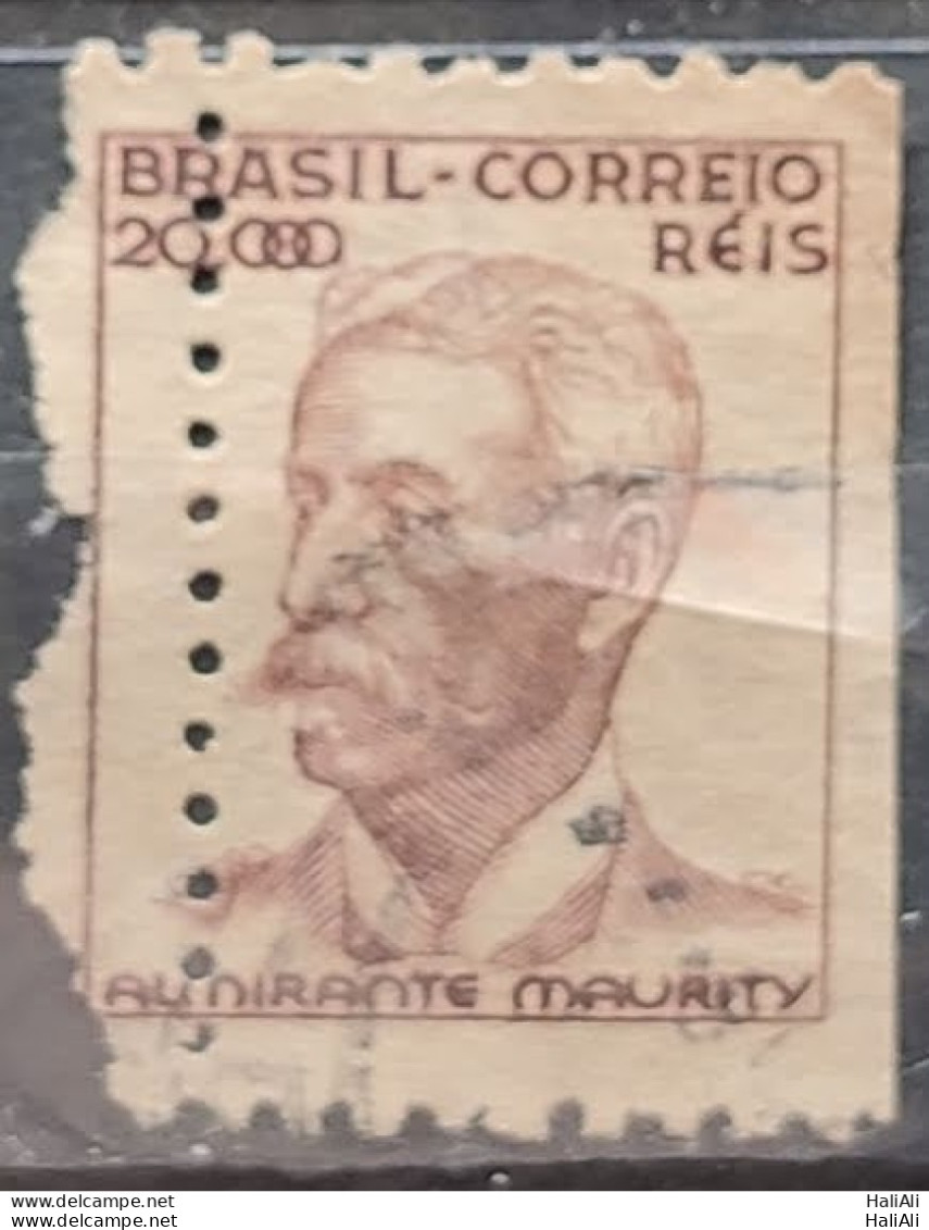 Brazil Regular Stamp RHM 384 Granddaughter Almirante Maurity Militar 20000 Reis Filigree Q 1943 Circulated 1 Variety - Gebruikt