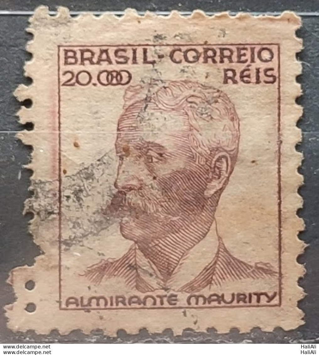 Brazil Regular Stamp RHM 384 Granddaughter Almirante Maurity Militar 20000 Reis Filigree Q 1943 Circulated 3 - Gebraucht