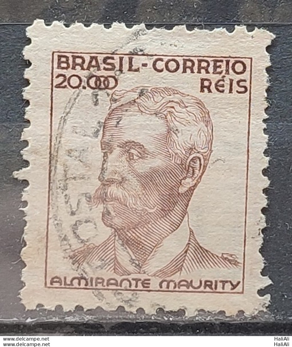 Brazil Regular Stamp Cod RHM 397 Maurity Militar 20000 Reis Filigree O 1942 Circulated 21 - Gebruikt