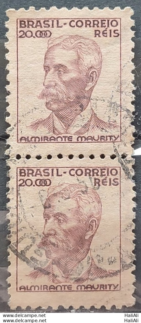 Brazil Regular Stamp Cod RHM 397 Maurity Militar 20000 Reis Filigree O 1942 Circulated 1 - Gebraucht