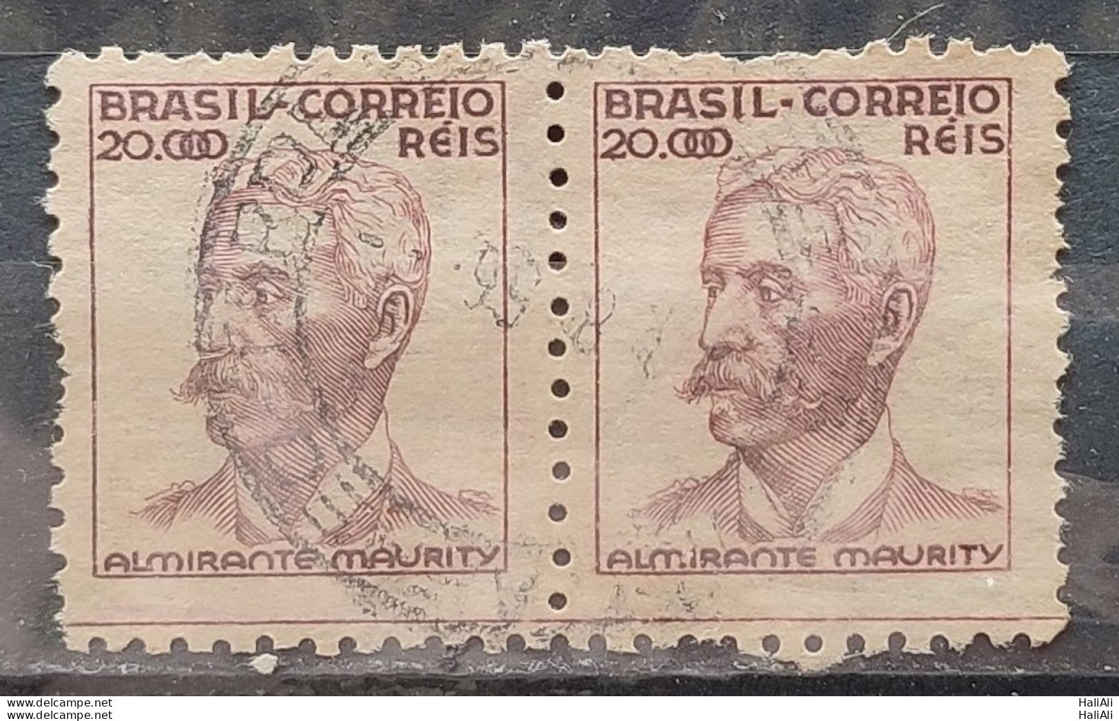 Brazil Regular Stamp Cod RHM 397 Maurity Militar 20000 Reis Filigree O 1942 Circulated 2 - Oblitérés