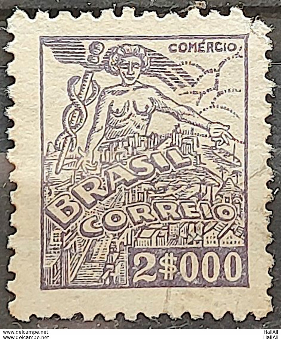 Brazil Regular Stamp Cod RHM 365A Granddaughter Commerce 2000 Reis Filigree P 1941 Circulated 3 - Oblitérés