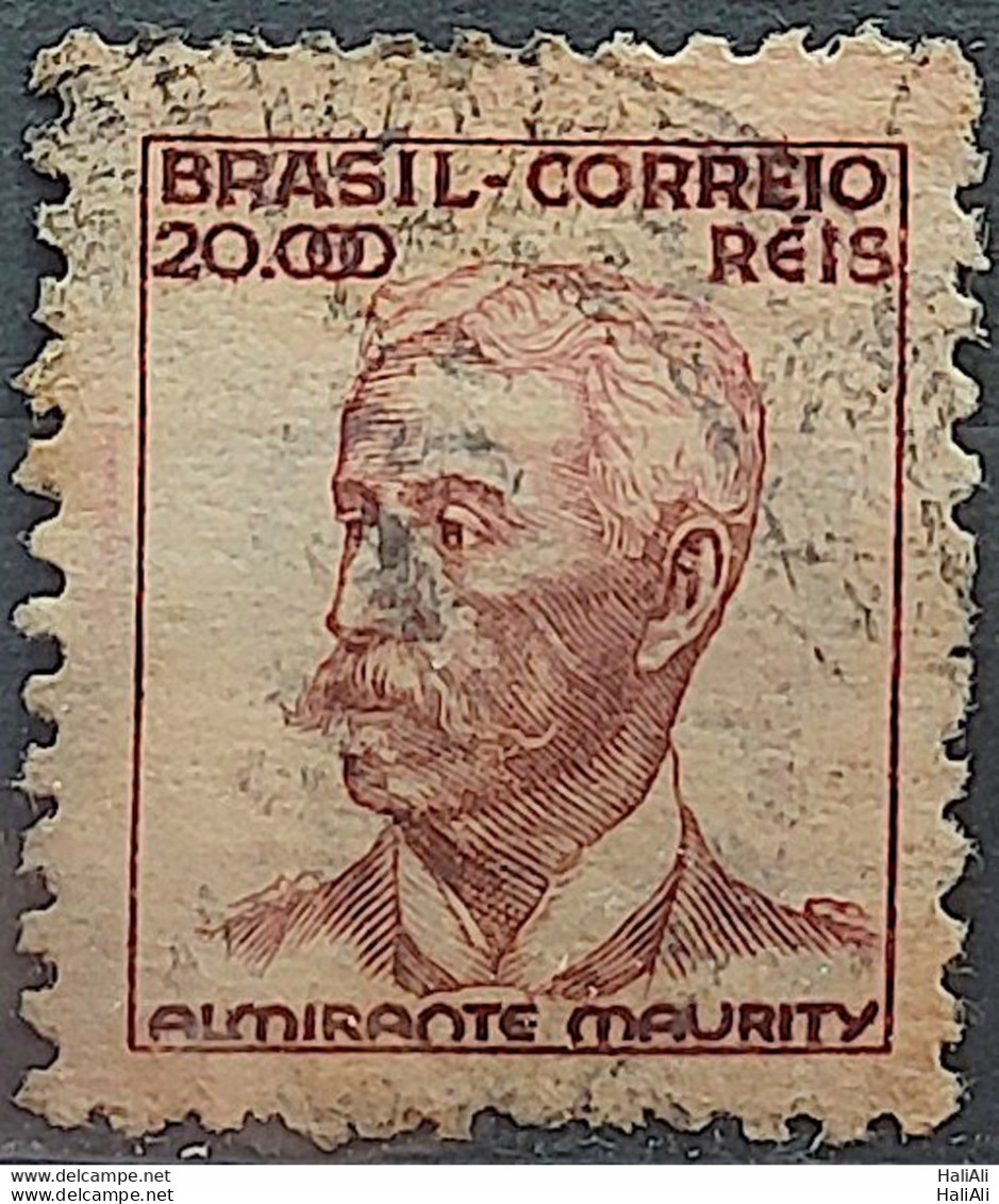 Brazil Regular Stamp Cod RHM 368 Granddaughter Admiral Maurity Militar 20000 Reis Filigree P 1941 Circulated 2 - Usati