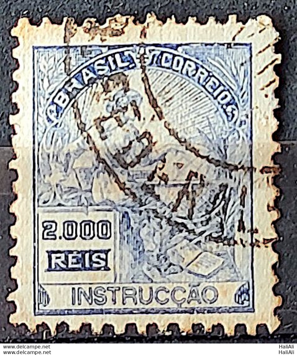 Brazil Regular Stamp Cod Rhm 308 Grandma Instruction 2000 Reis Filigree N 1936 Circulated 6 - Gebruikt