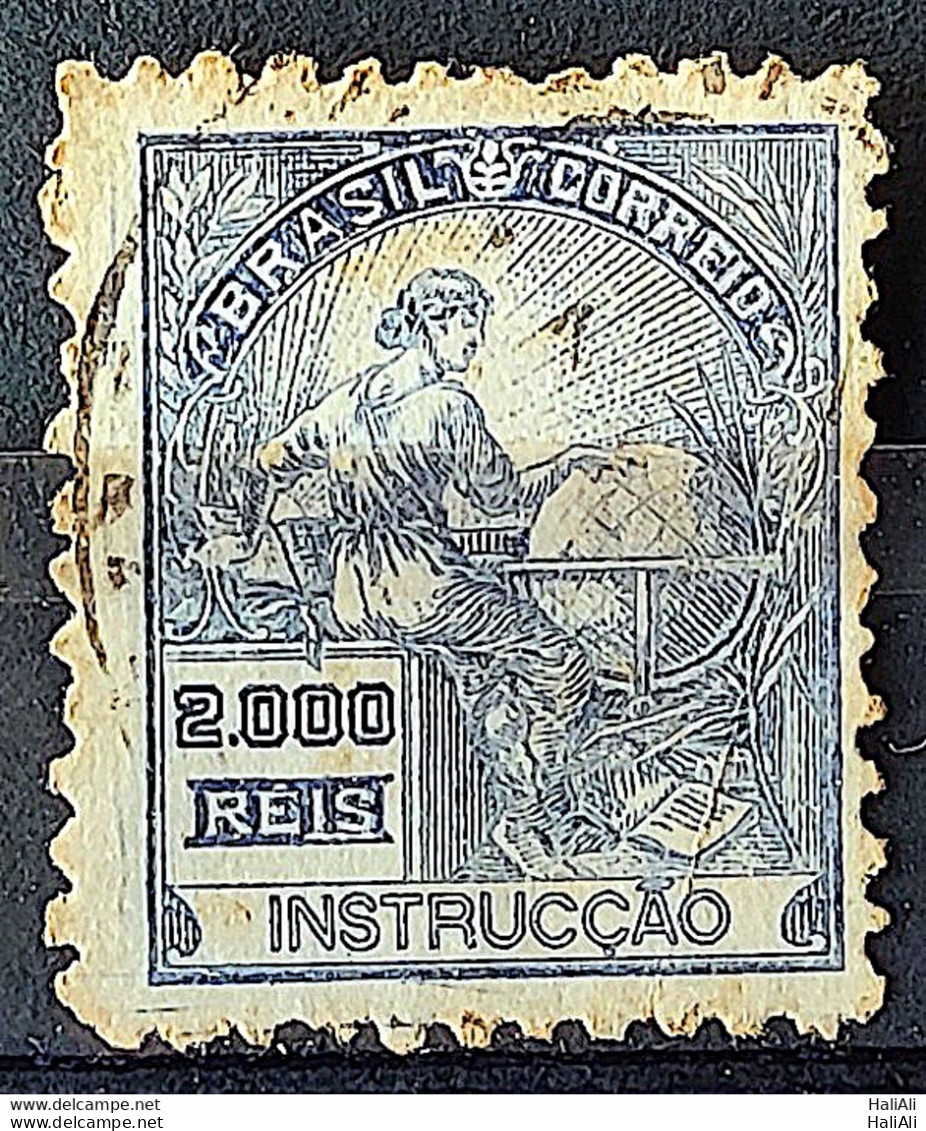 Brazil Regular Stamp Cod Rhm 308 Grandma Instruction 2000 Reis Filigree N 1936 Circulated 2 - Gebraucht