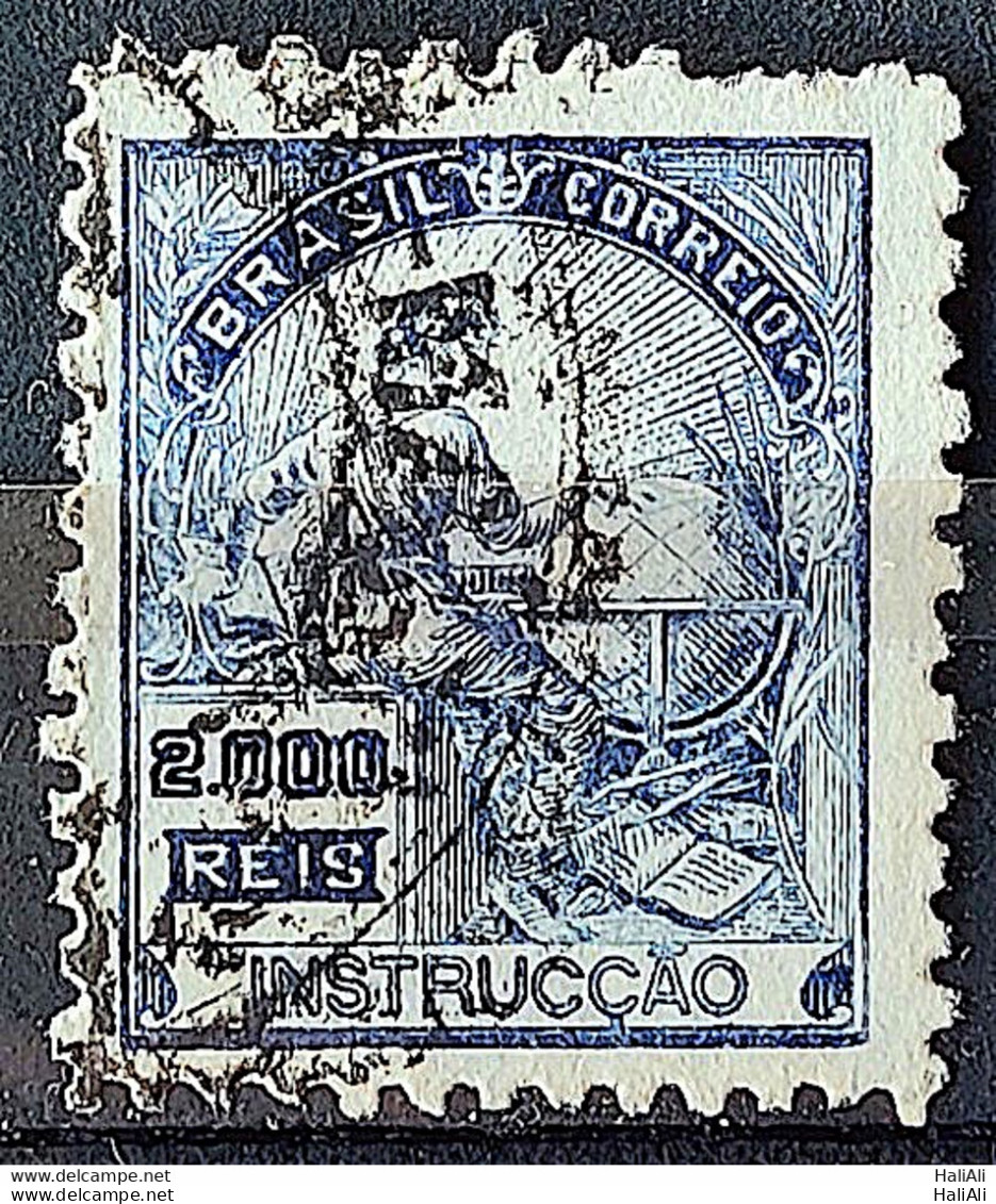 Brazil Regular Stamp Cod Rhm 308 Grandma Instruction 2000 Reis Filigree N 1936 Circulated 3 - Gebraucht