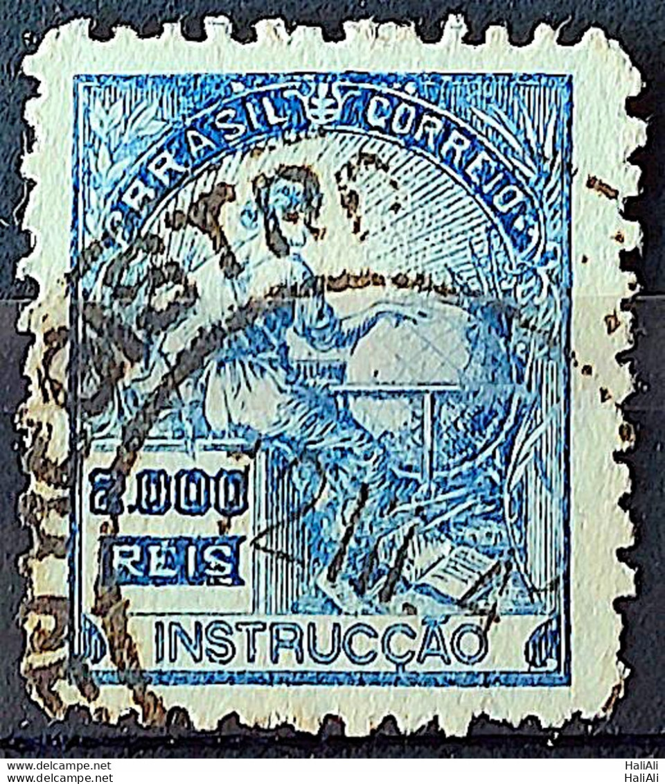 Brazil Regular Stamp Cod Rhm 308 Grandma Instruction 2000 Reis Filigree N 1936 Circulated 14 - Usati