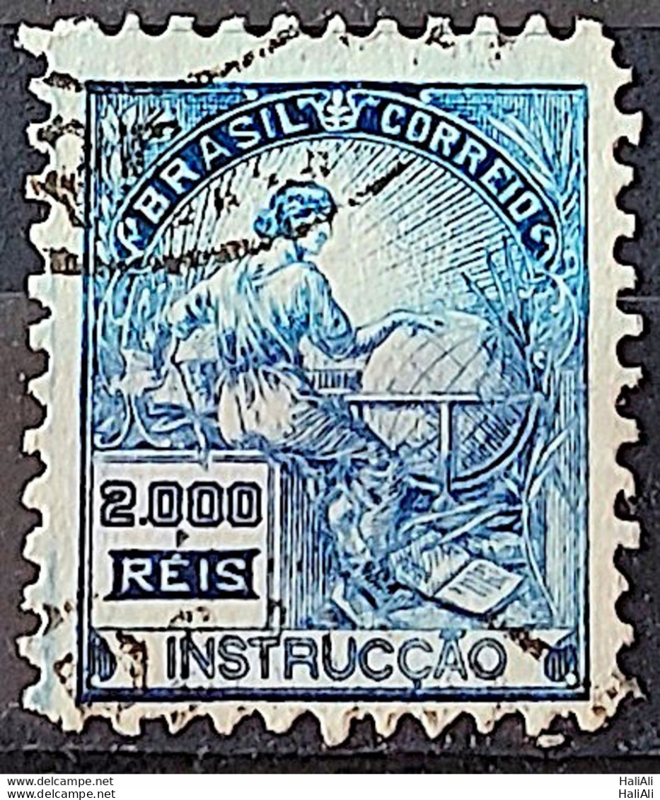 Brazil Regular Stamp Cod RHM 294Es Grandpa Instruction 2000 Reis No Filigreee L Dent 11 12 1934 Circulated 2 - Usados