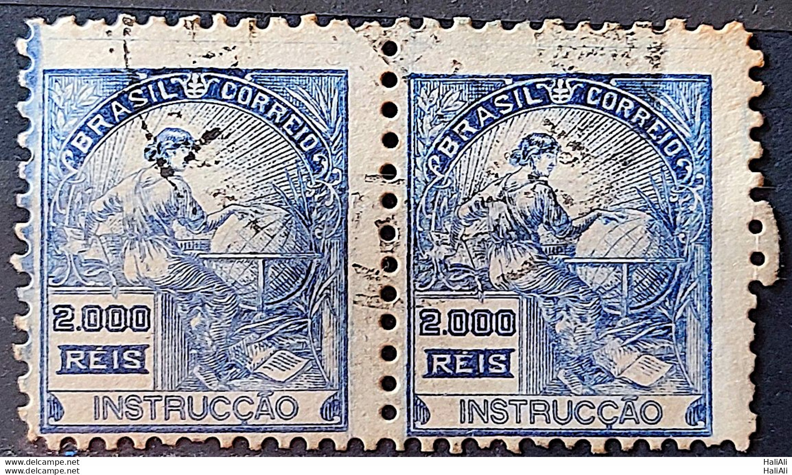 Brazil Regular Stamp Cod RHM 294Es Grandpa Instruction 2000 Reis No Filigree L Dent 11 12 1934 Circulated Par 3 - Gebraucht