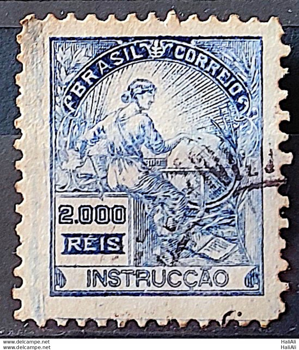 Brazil Regular Stamp Cod RHM 294Es Grandpa Instruction 2000 Reis No Filigree L Dent 11 12 1934 Circulated 27 - Usati