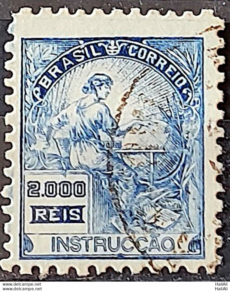 Brazil Regular Stamp Cod RHM 294Es Grandpa Instruction 2000 Reis No Filigree L Dent 11 12 1934 Circulated 3 - Usati