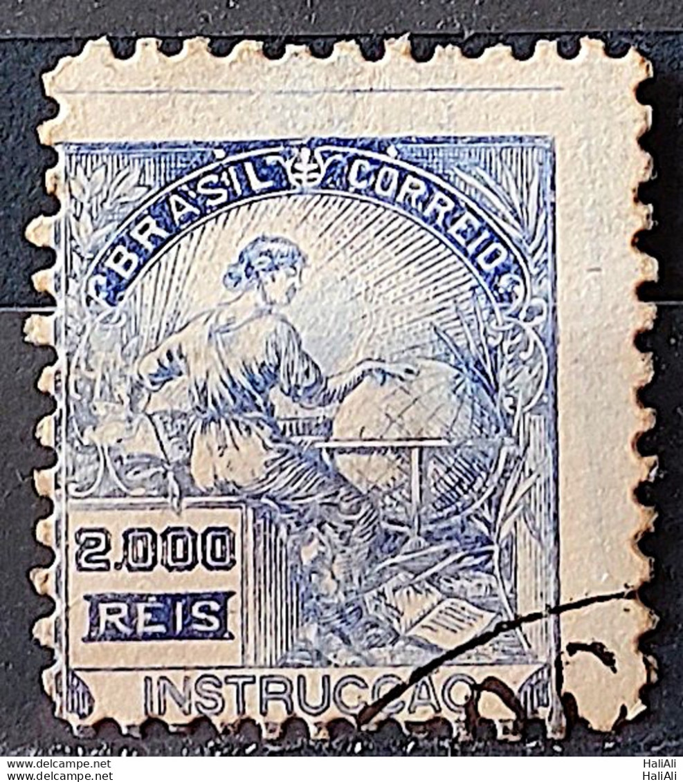 Brazil Regular Stamp Cod RHM 294Es Grandpa Instruction 2000 Reis No Filigree L Dent 11 12 1934 Circulated 20 Displaced P - Gebraucht