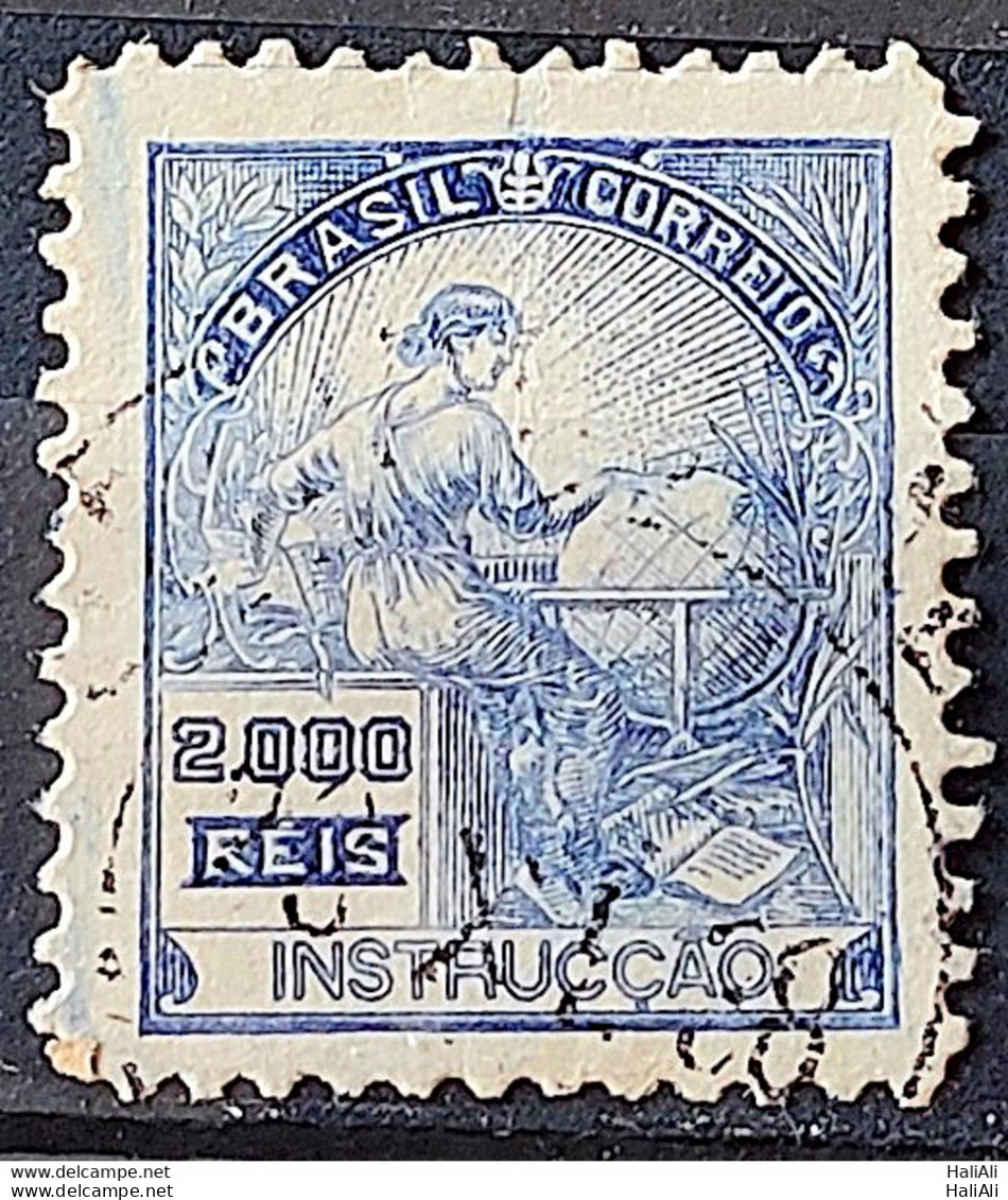 Brazil Regular Stamp Cod RHM 294 Grandpa Instruction 2000 Reis Filigree L 1934 Circulated 8 - Oblitérés