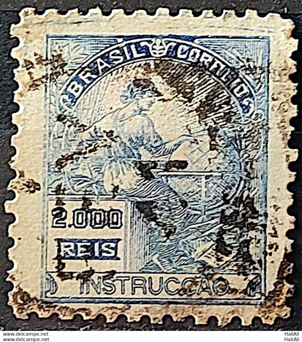 Brazil Regular Stamp Cod RHM 294 Grandpa Instruction 2000 Reis Filigree L 1934 Circulated 23 - Used Stamps