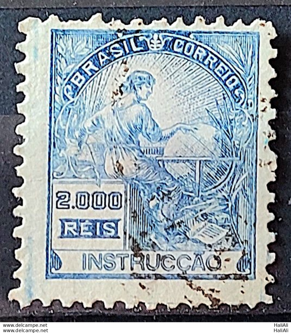 Brazil Regular Stamp Cod RHM 294 Grandpa Instruction 2000 Reis Filigree L 1934 Circulated 21 - Oblitérés