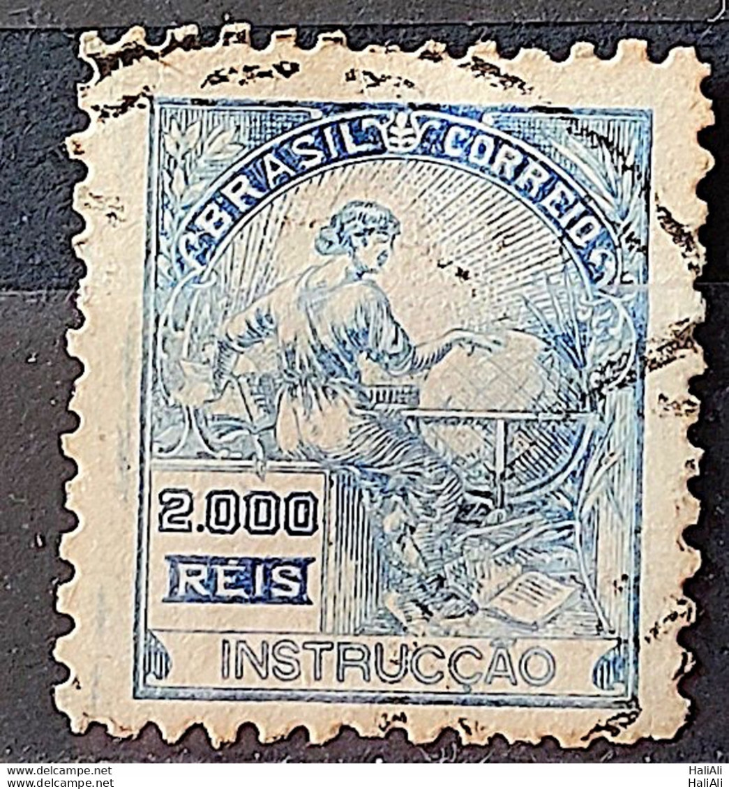 Brazil Regular Stamp Cod RHM 294 Grandpa Instruction 2000 Reis Filigree L 1934 Circulated 19 - Used Stamps