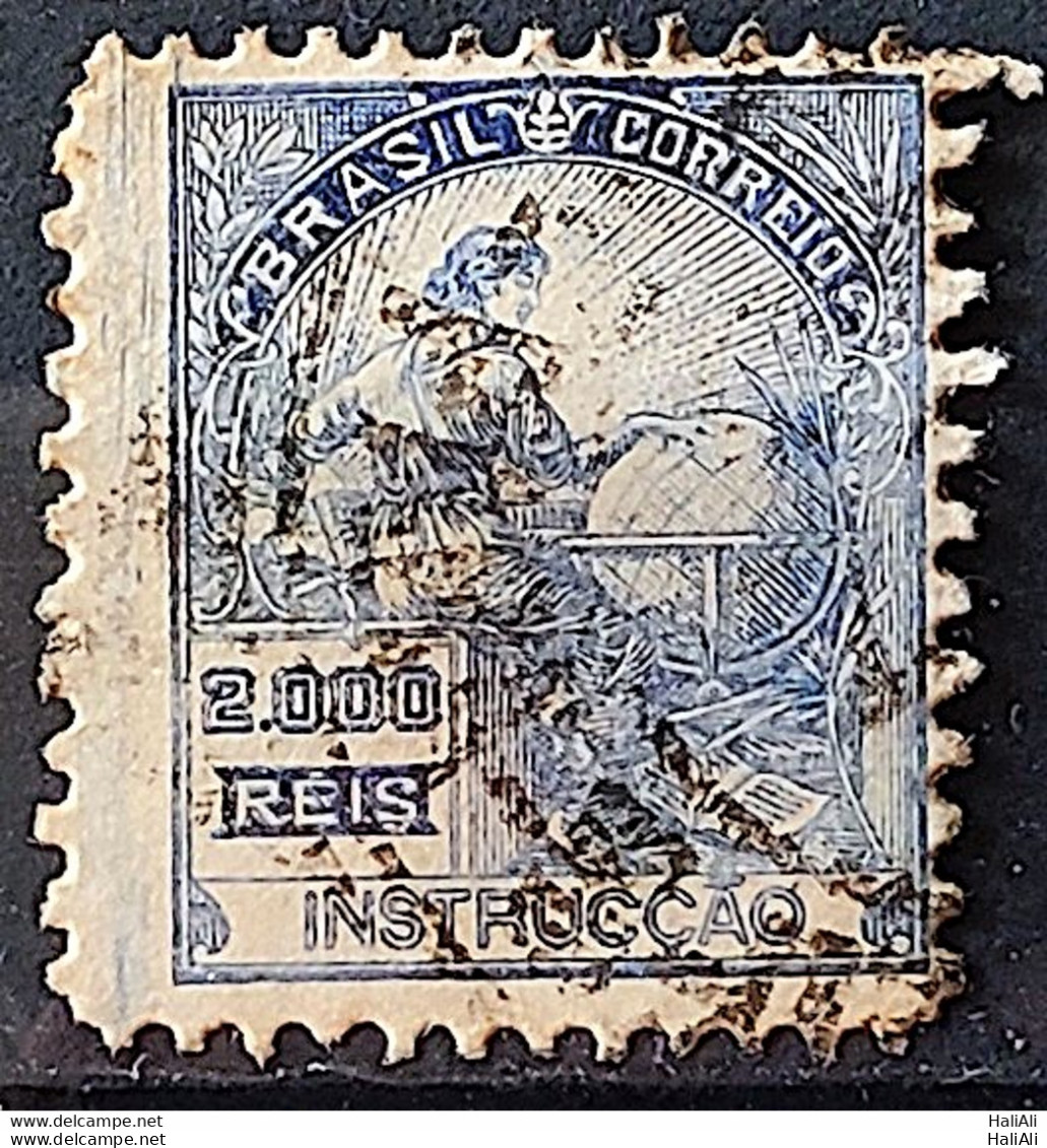 Brazil Regular Stamp Cod RHM 294 Grandpa Instruction 2000 Reis Filigree L 1934 Circulated 2 - Used Stamps