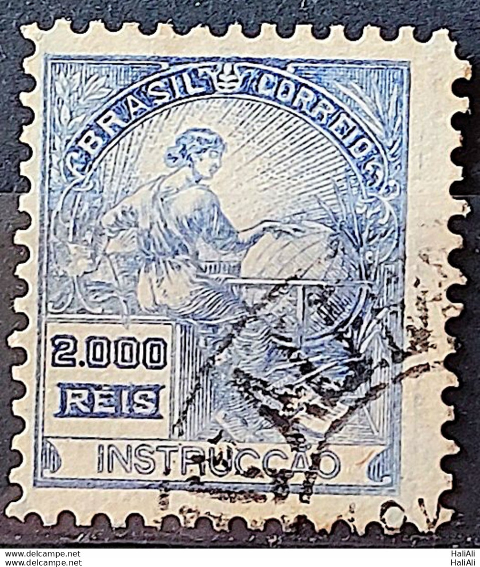 Brazil Regular Stamp Cod RHM 294 Grandpa Instruction 2000 Reis Filigree L 1934 Circulated 13 - Oblitérés