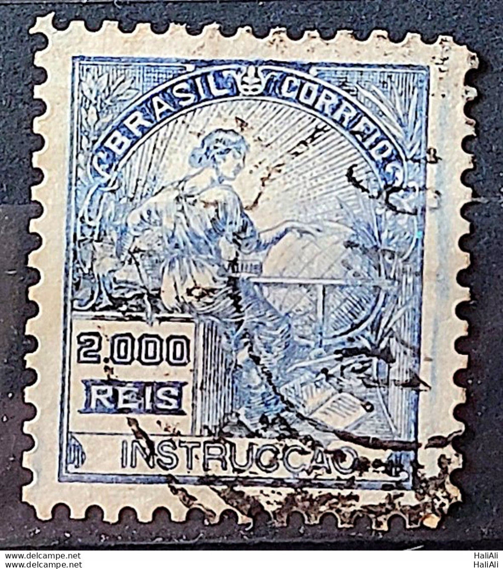 Brazil Regular Stamp Cod RHM 294 Grandpa Instruction 2000 Reis Filigree L 1934 Circulated 15 - Gebruikt