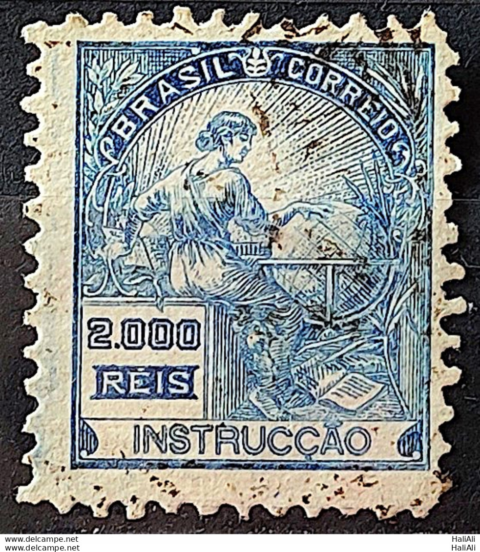 Brazil Regular Stamp Cod RHM 294 Grandpa Instruction 2000 Reis Filigree L 1934 Circulated 11 - Used Stamps