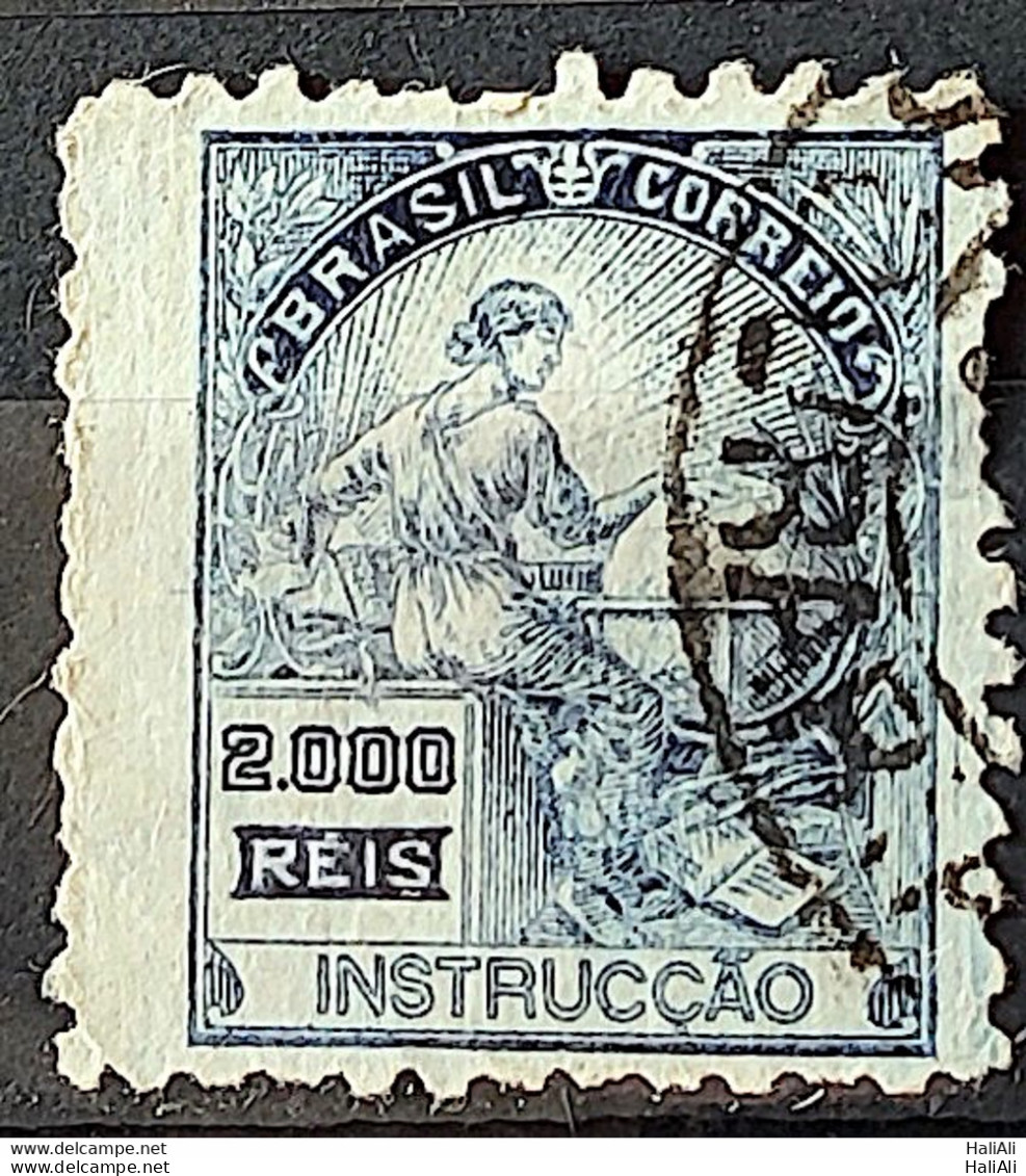 Brazil Regular Stamp Cod RHM 238 Vovo Instruction Education 2000 Reis Filigree F 1924 Circulated 5 - Gebruikt