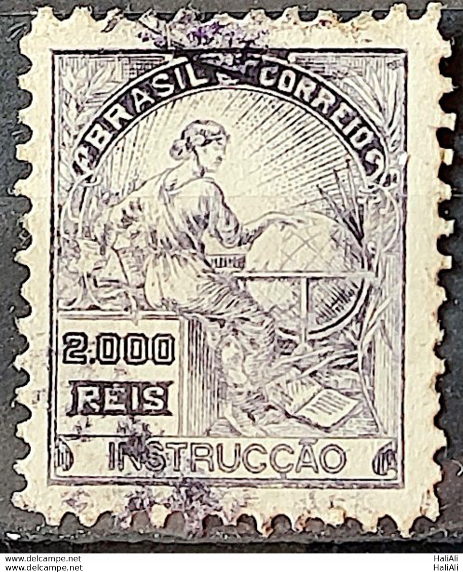 Brazil Regular Stamp Cod RHM 238 Vovo Instruction Education 2000 Reis Filigree F 1924 Circulated 4 - Usati