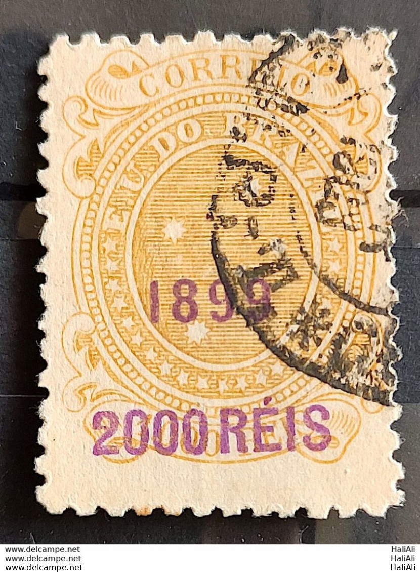 Brazil Old Stamp RHM 135 Southern Cross 2000-1000 Reis Year 1899 Overload (Dentition 11,5) 01 - Gebraucht