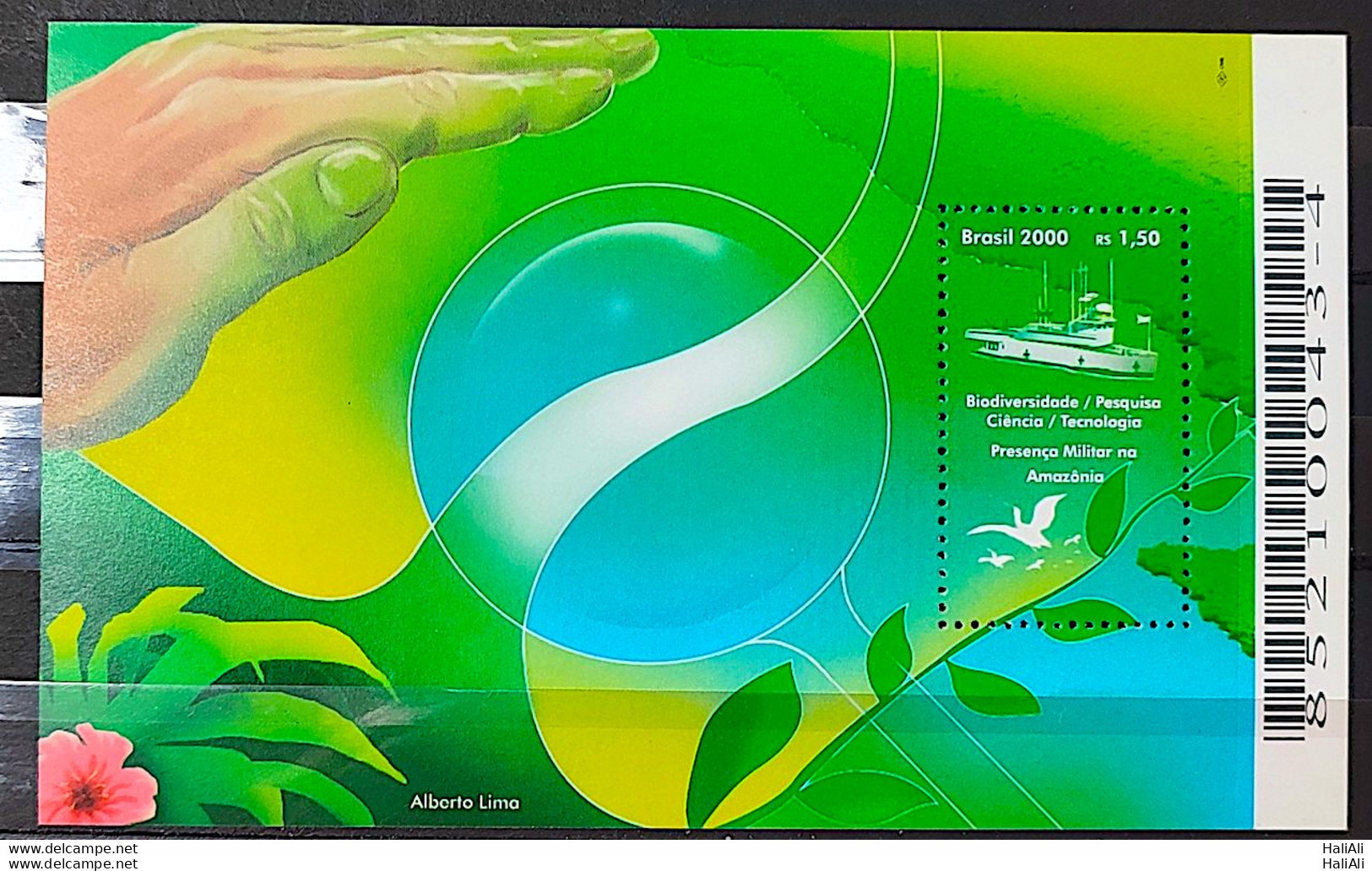 B 115 Brazil Stamp Military Amazon Ship Science Technology Birds Hand Flag 2000 - Ungebraucht