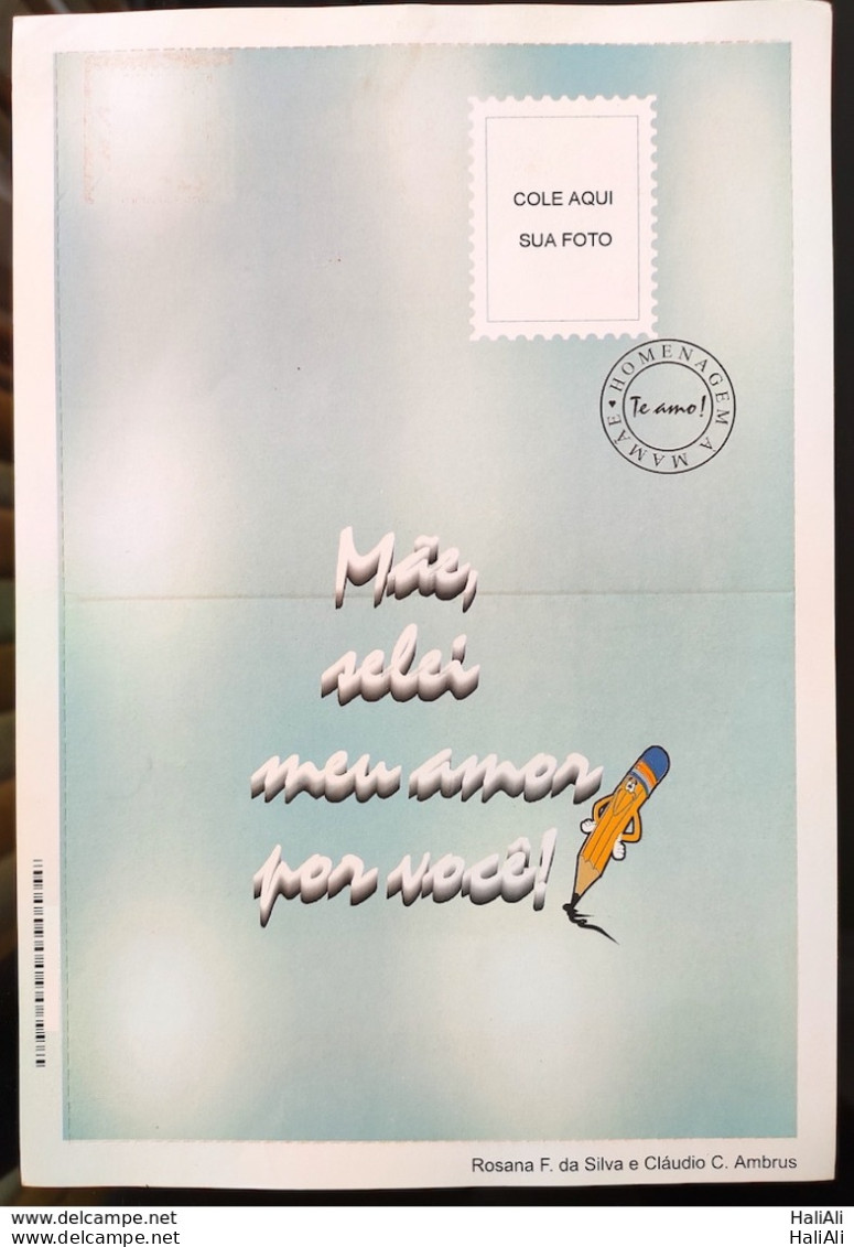 Brazil Aerogram Cod 095A Mother Mom Pencil 2000 - Enteros Postales