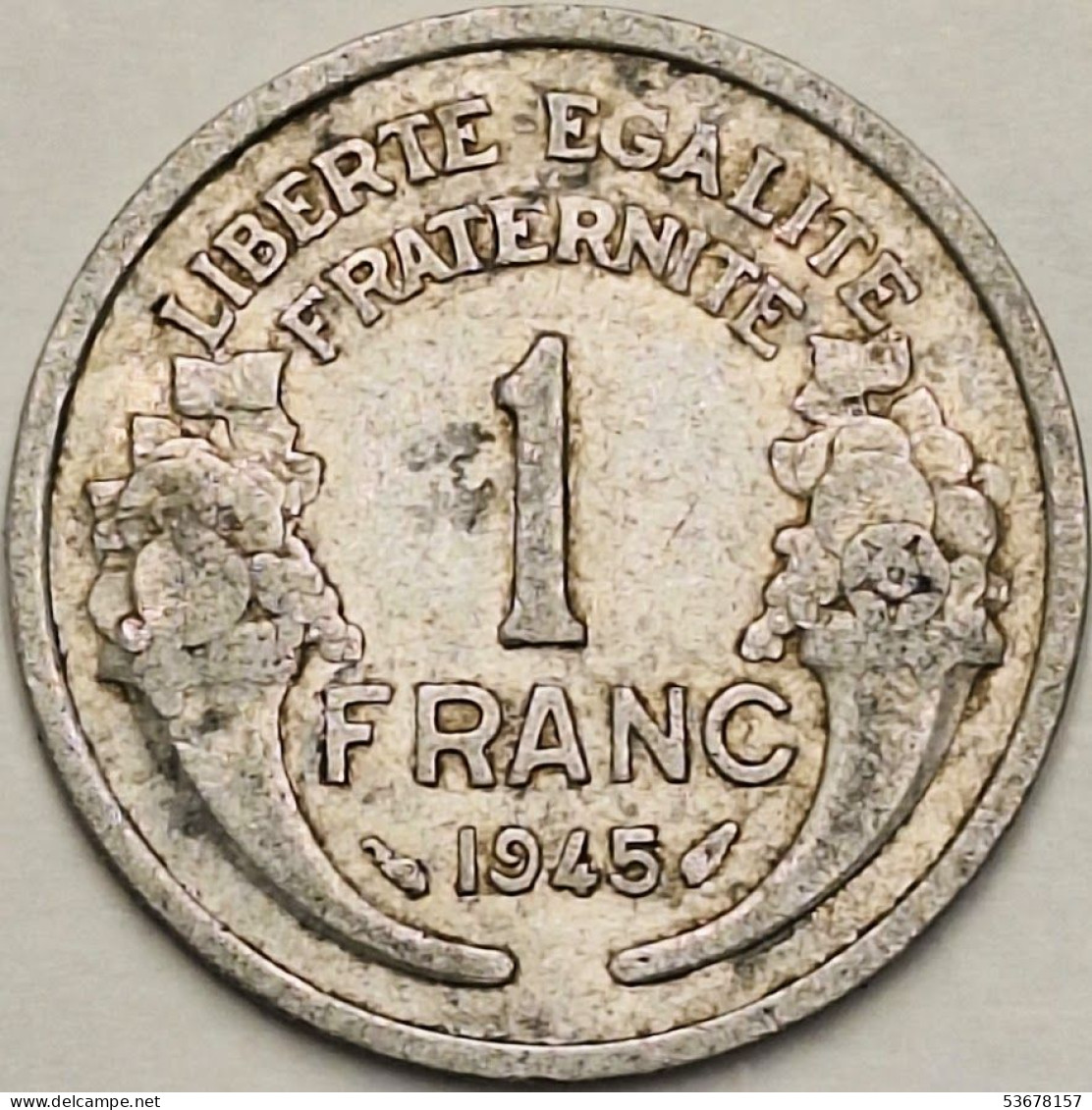France - Franc 1945, KM# 885a.1 (#4082) - 1 Franc
