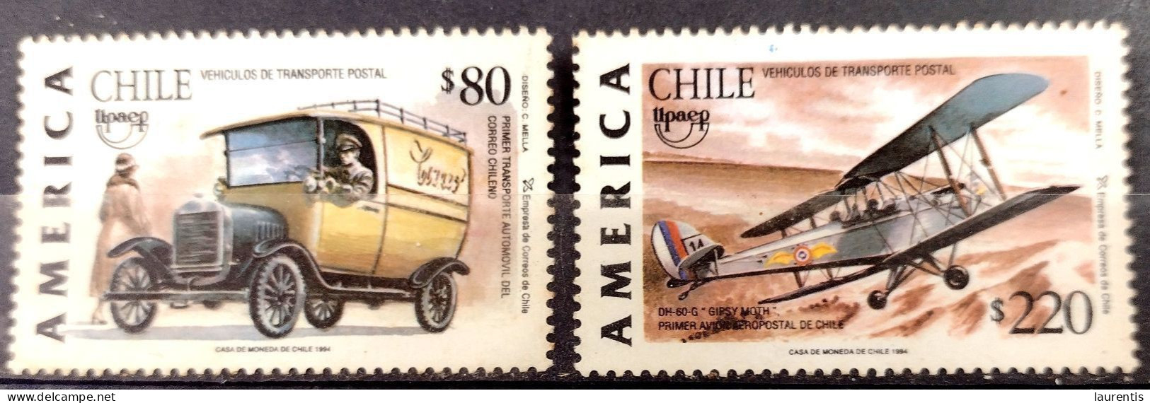 D7467. Trucks - Camions - UPAEP - Post - Chile Yv 1228-29 MNH - 1,25 (4) - Camions