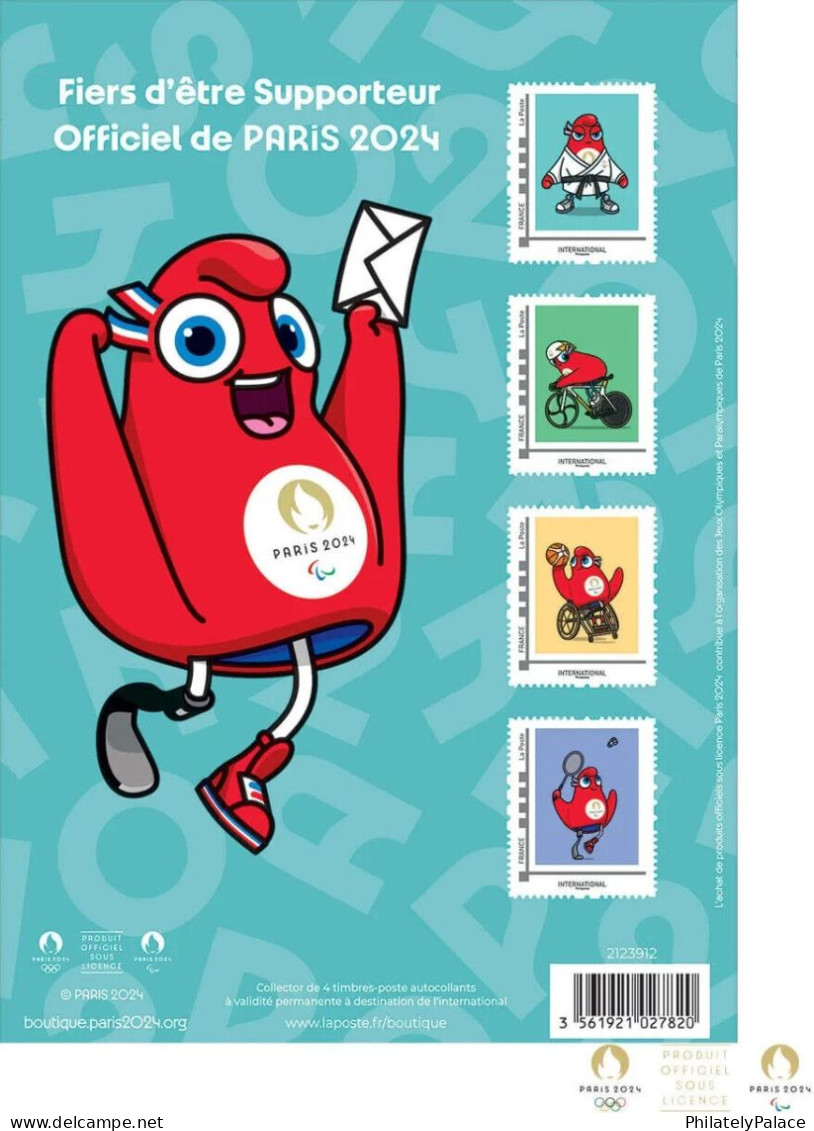 FRANCE 2024 PARIS Olympic & Paralympic Games,MASCOT PHRYGE, Brochure Official (**) LIMITED - Storia Postale