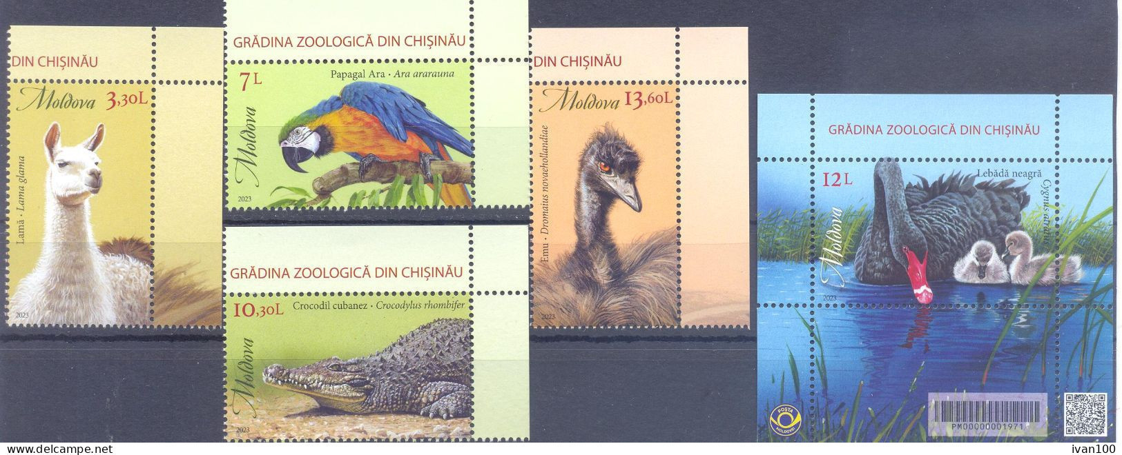 2023. Moldova, Kishinev Zoo, Animals, Birds, 4v + S/s,  Mint/** - Moldova