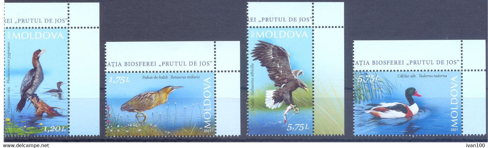 2021. Moldova, Biosphere Reservation "Prutul De Jos', Birds, 4v, Mint/** - Moldova